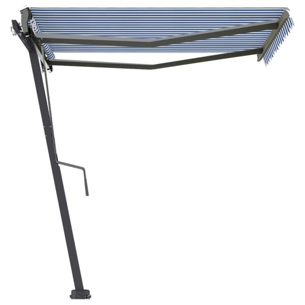 vidaXL Τέντα Αυτόματη Ανεξάρτητη Μπλε/Λευκό 300 x 250 εκ.
