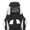 vidaXL Καρέκλα Gaming Περιστρεφόμενη Μαύρη/Λευκή από Συνθετικό Δέρμα