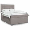 vidaXL Κρεβάτι Boxspring με Στρώμα Taupe 160x200 εκ. Υφασμάτινο