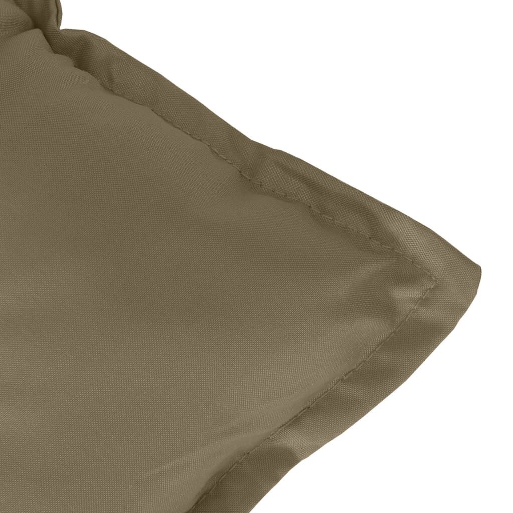 vidaXL Μαξιλάρια Πάγκου Κήπου 2 τεμ. Taupe Μελανζέ 100x50x7 εκ. Ύφ.