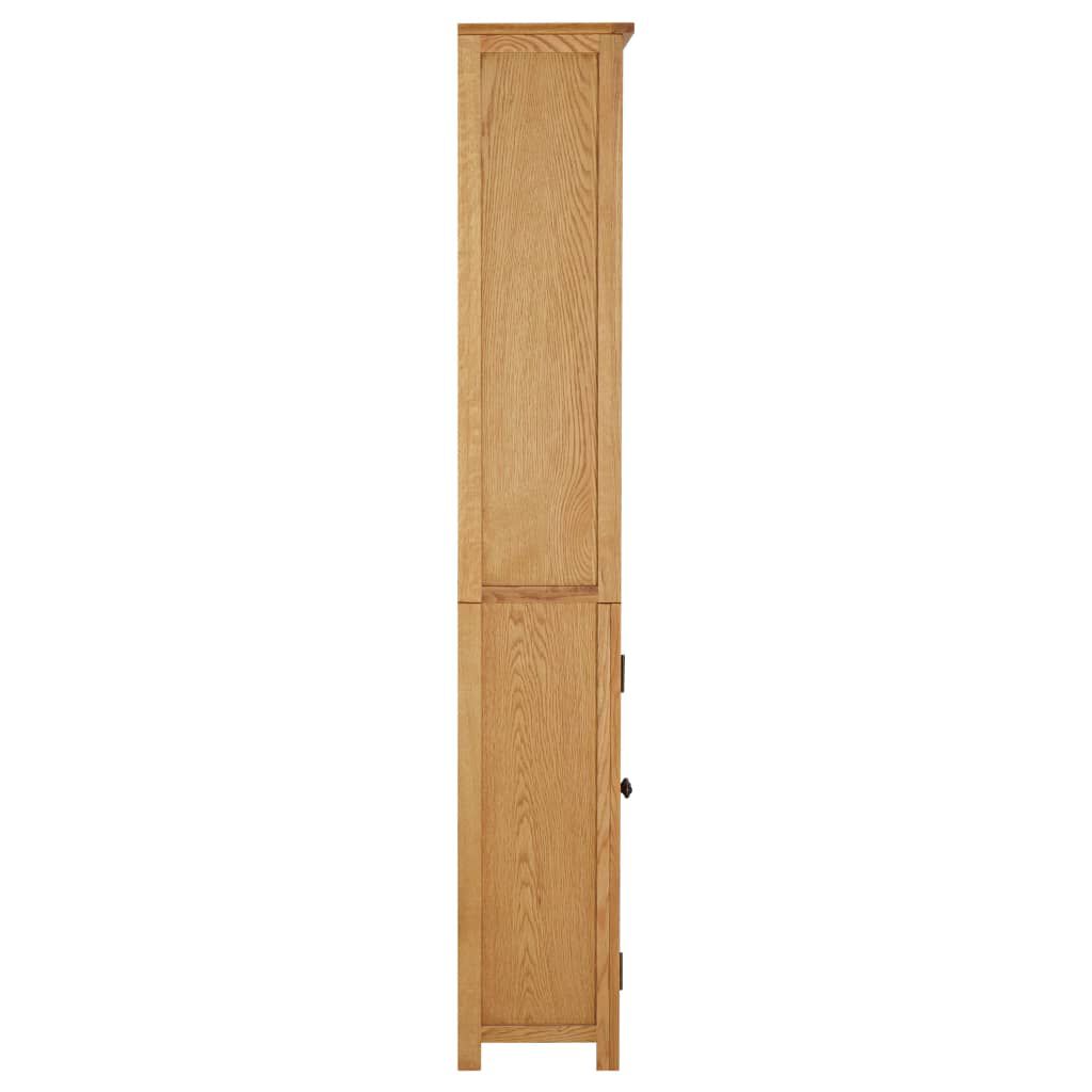 vidaXL Βιβλιοθήκη με 2 Πόρτες 70 x 30 x 180 εκ. Μασίφ Ξύλο Δρυός