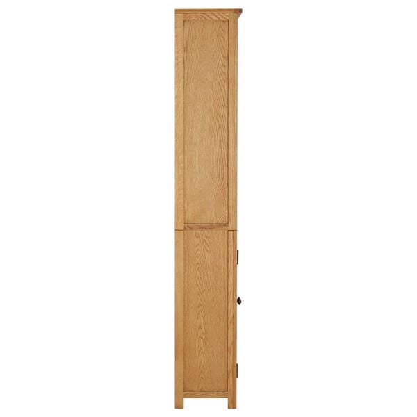 vidaXL Βιβλιοθήκη με 2 Πόρτες 70 x 30 x 180 εκ. Μασίφ Ξύλο Δρυός