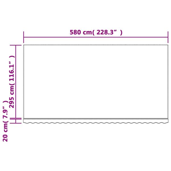vidaXL Τεντόπανο Ανταλλακτικό Ριγέ Πολύχρωμο 6 x 3 μ.
