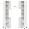 vidaXL Σετ Επίπλων Μπάνιου 4 pcs Γυαλιστερό λευκό 30 x 35 x 192 εκ.