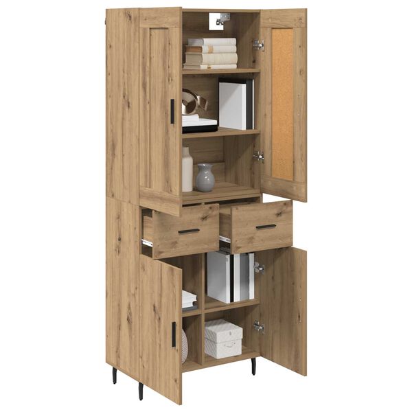 vidaXL Highboard &mu;&epsilon; &sigma;&upsilon;&rho;&tau;ά&rho;&iota; 2 pcs Artisan Oak &Epsilon;&pi;&epsilon;&xi;&epsilon;&rho;&gamma;&alpha;&sigma;&mu;έ&nu;&omicron; &xi;ύ&lambda;&omicron;
