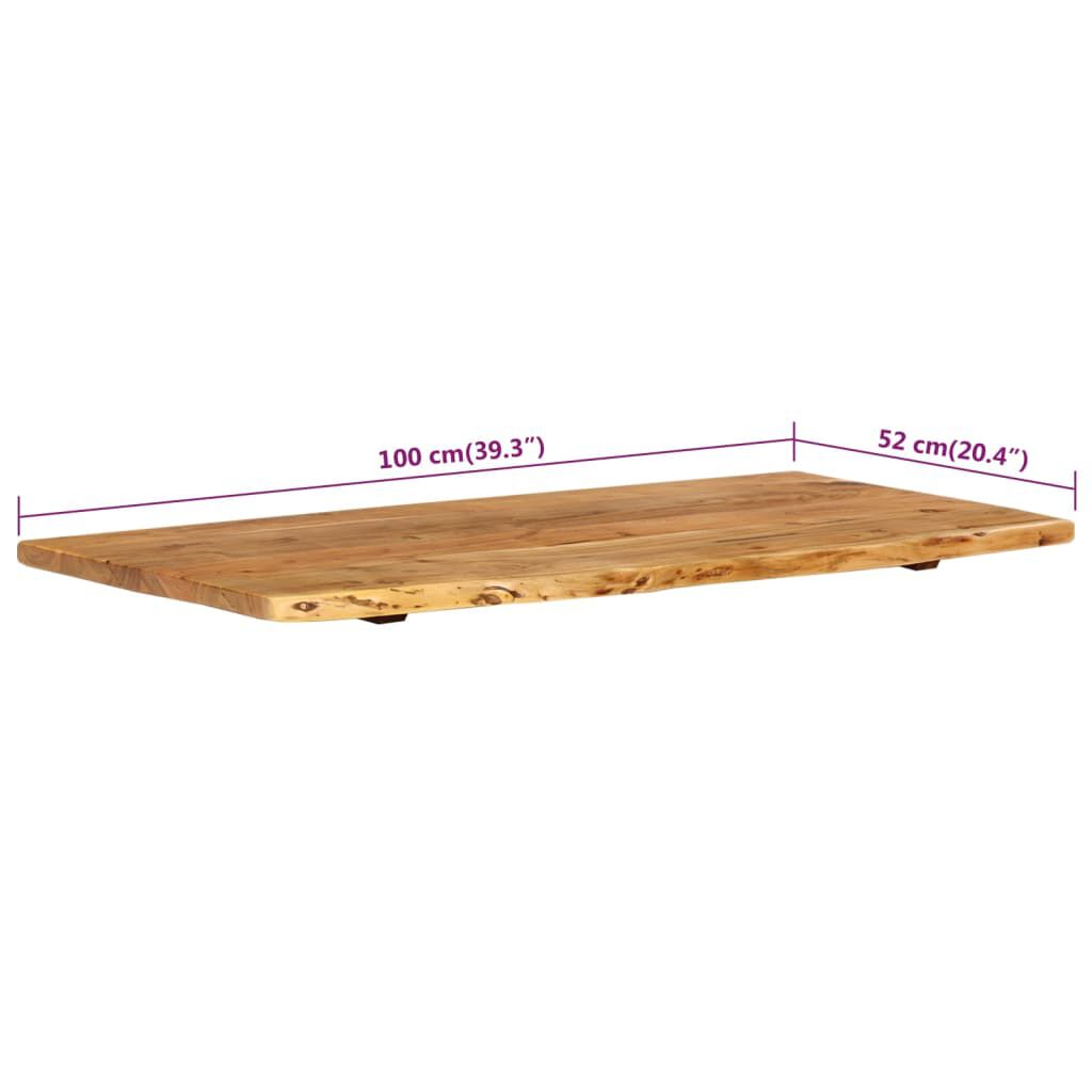vidaXL Πάγκος Μπάνιου 100x52x2,5 εκ. από Μασίφ Ξύλο Ακακίας