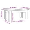 vidaXL Τραπεζάκι Σαλονιού Λευκό 100 x 60 x 42 εκ. από Επεξ. Ξύλο