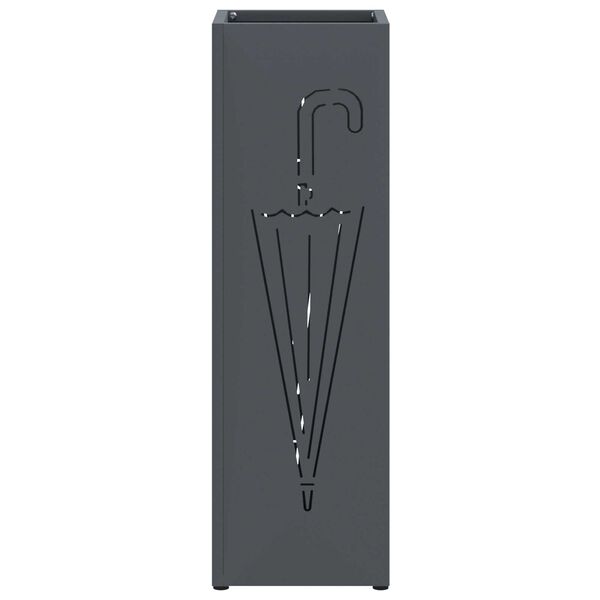 vidaXL Σχέδιο & βάση αποθήκευσης Ανθρακί 15.5 x 15.5 x 49 εκ Ατσάλι