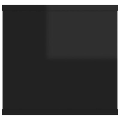 vidaXL Ραφιέρα Τοίχου Γυαλιστερό Μαύρο 102x30x29 εκ. από Μοριοσανίδα
