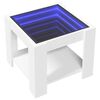 vidaXL Τραπεζάκι Σαλονιού με LED Λευκό 53x53x45 εκ. Επεξεργασμένο Ξύλο