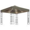 vidaXL &Kappa;&iota;ό&sigma;&kappa;&iota; &mu;&epsilon; &Phi;&omega;&tau;ά&kappa;&iota;&alpha; LED Taupe 3 x 3 &mu;. &Upsilon;&phi;&alpha;&sigma;&mu;ά&tau;&iota;&nu;&omicron;