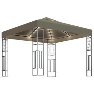 vidaXL &Kappa;&iota;ό&sigma;&kappa;&iota; &mu;&epsilon; &Phi;&omega;&tau;ά&kappa;&iota;&alpha; LED Taupe 3 x 3 &mu;. &Upsilon;&phi;&alpha;&sigma;&mu;ά&tau;&iota;&nu;&omicron;