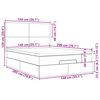 vidaXL Οθωμανικό κρεβάτι με στρώμα Μαύρο 140x200cm Ύφασμα