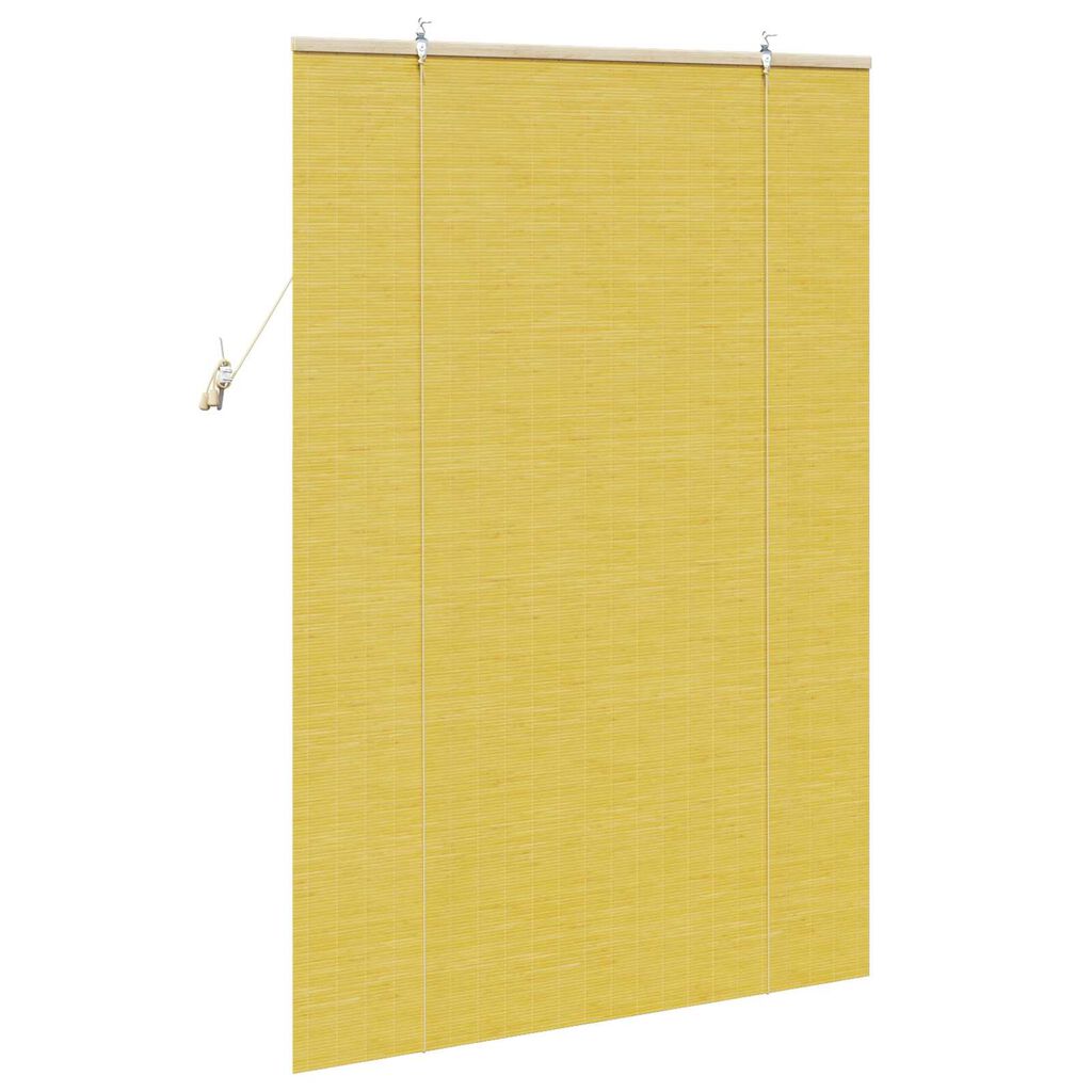vidaXL Ρολά και Σκίες Παραθύρων Κίτρινο 120 x 160 cm Μπαμπού