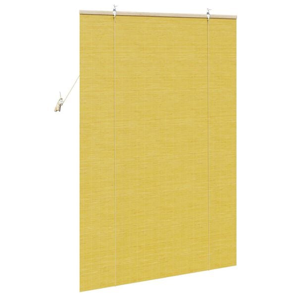 vidaXL Ρολά και Σκίες Παραθύρων Κίτρινο 120 x 160 cm Μπαμπού