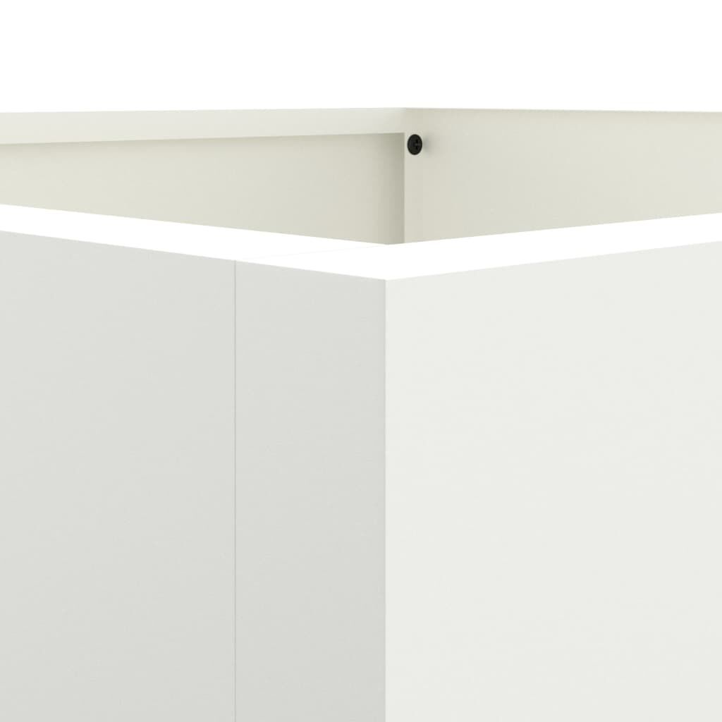 vidaXL Ζαρντινιέρα Λευκή 42x38x75 εκ. από Χάλυβα