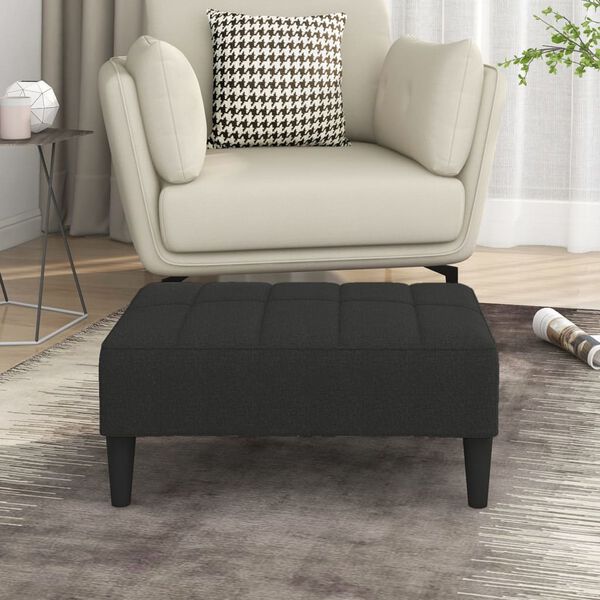 vidaXL Υποπόδιο Μαύρο 78 x 56 x 32 εκ. από Ύφασμα