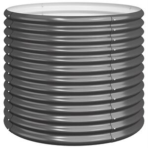 vidaXL Ζαρντινιέρα Ανθρακί 80x80x68 εκ. Γαλβανισμένος χάλυβας