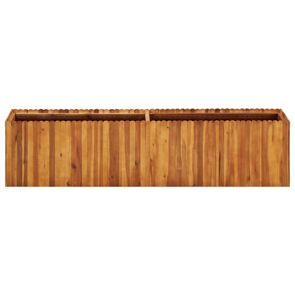 vidaXL Ζαρντινιέρα Υπερυψωμένη 200 x 30 x 50 εκ. Μασίφ Ξύλο Ακακίας