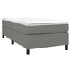 vidaXL Κρεβάτι Boxspring με Στρώμα Σκούρο Γκρι 90x200 εκ. Υφασμάτινο