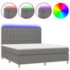 vidaXL &Kappa;&rho;&epsilon;&beta;ά&tau;&iota; Boxspring &mu;&epsilon; &Sigma;&tau;&rho;ώ&mu;&alpha; & LED &Sigma;&kappa;.&Gamma;&kappa;&rho;&iota; 180x200 &epsilon;&kappa; &Upsilon;&phi;&alpha;&sigma;&mu;ά&tau;&iota;&nu;&omicron;