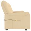 vidaXL Πολυθρόνα Μασάζ Τετραθέσια με Ποτηροθήκη Ανακλινόμενη Κρεμ