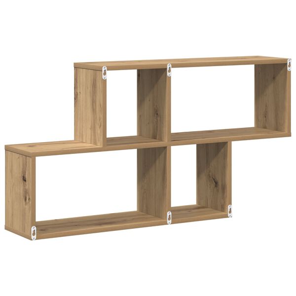 vidaXL Ράφι τοίχου artisan δρυς 100 x 20 x 53 εκ Επεξεργασμένο ξύλο