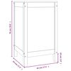 vidaXL Καλάθι Απλύτων Γκρι 44 x 44 x 76 εκ. από Μασίφ Ξύλο Πεύκου