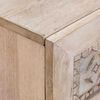 vidaXL Κομοδίνο με συρτάρι Μπεζ 50 x 33 x 60 εκ Μασίφ ξύλο μάνγκο