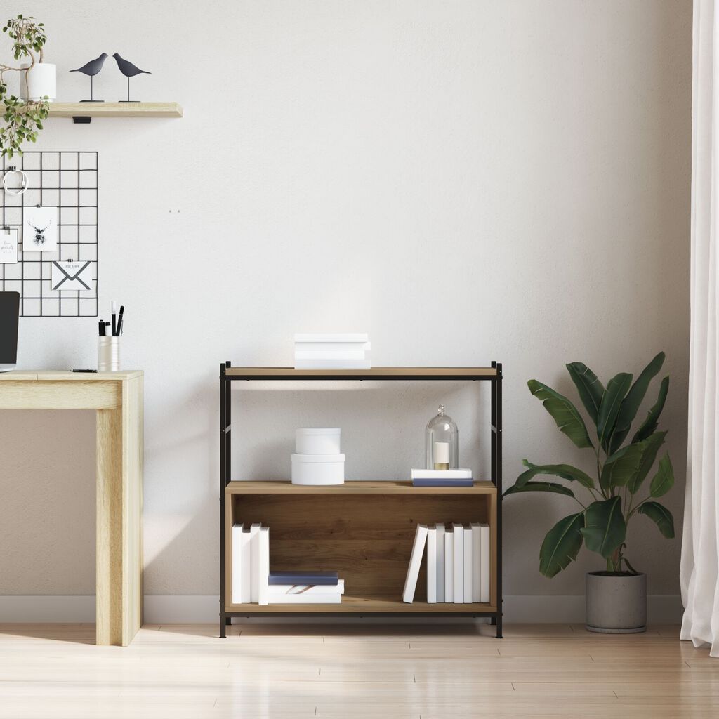 vidaXL Βιβλιοθήκη Artisian Δρυς 80x30x78,5 εκ. Επεξεργασμένο ξύλο