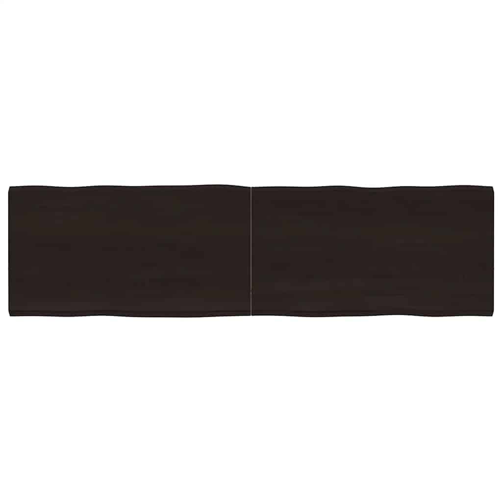 vidaXL Επιφ Τραπεζιού Αν Καφέ 180x50x(2-4)εκ.Ακατέργ. Μασίφ Ξύλο Δρυός