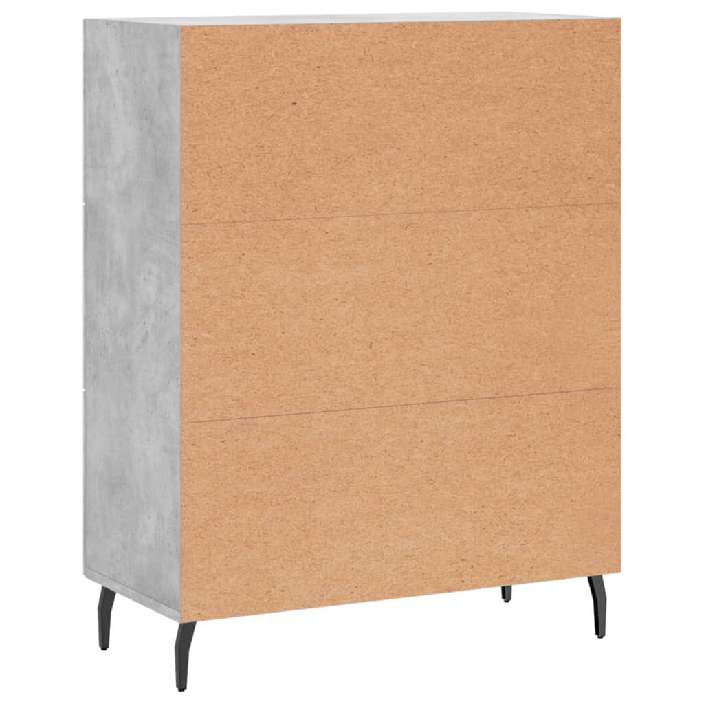 vidaXL Ντουλάπι Γκρι Σκυροδέματος 69,5x34x90 εκ. Επεξεργασμένο Ξύλο