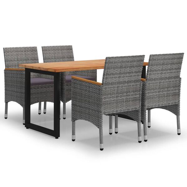 vidaXL &Sigma;&epsilon;&tau; &Tau;&rho;&alpha;&pi;&epsilon;&zeta;&alpha;&rho;ί&alpha;&sigmaf; &Kappa;ή&pi;&omicron;&upsilon; 5 &tau;&epsilon;&mu;. &Gamma;&kappa;&rho;&iota; &alpha;&pi;ό &Sigma;&upsilon;&nu;&theta;. &Rho;&alpha;&tau;ά&nu; &mu;&epsilon; &Mu;&alpha;&xi;&iota;&lambda;ά&rho;&iota;&alpha;