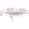 vidaXL Πλαίσιο κρεβατιού χωρίς στρώμα 200x200 εκ. Επεξεργασμένο Ξύλο