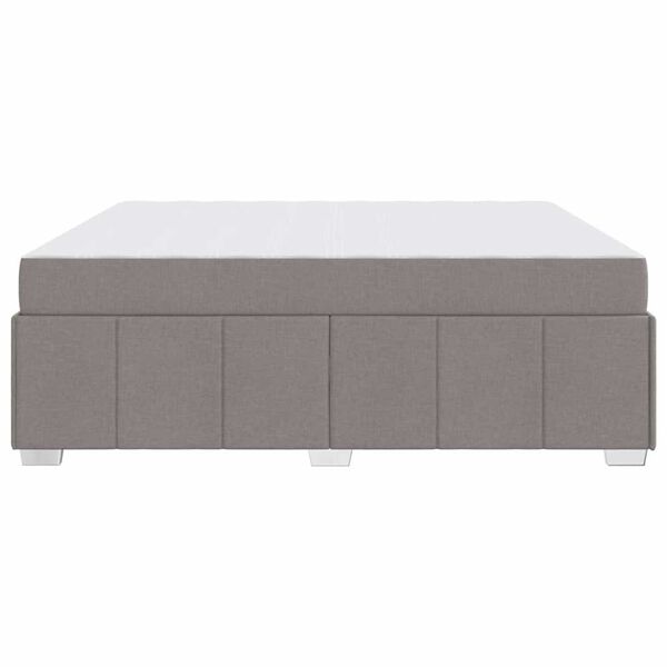 vidaXL Σκελετός Κρεβατιού με στρώμα Taupe 180 x 200 cm ύφασμα