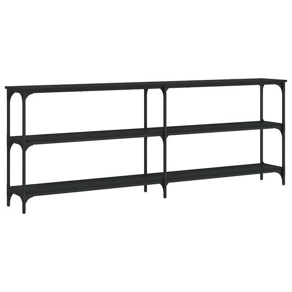 vidaXL Τραπέζι Κονσόλα Μαύρο 200x29x75 εκ. Επεξεργασμένο Ξύλο