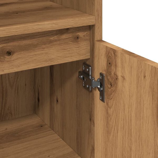 vidaXL Ντουλάπι μπάνιου Δρυς τεχνίτης 30x30x100 cm Κατασκευασμένο ξύλο