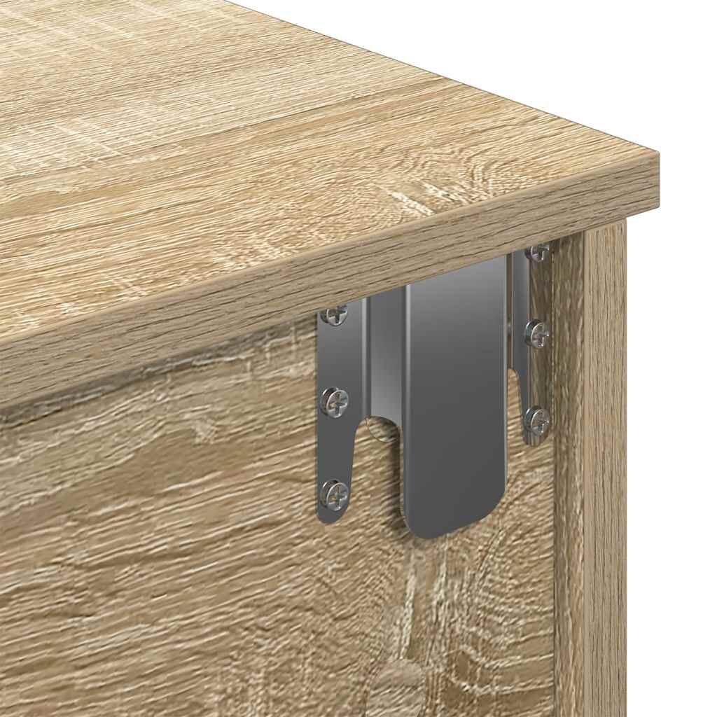 vidaXL Ράφι τοίχου με συρτάρια Sonoma Oak Κατασκευασμένο ξύλο
