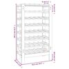 vidaXL Ραφιέρα Κρασιών 61,5 x 30 x 107,5 εκ. από Μασίφ Ξύλο Πεύκου