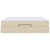vidaXL Οθωμανικό κρεβάτι με στρώμα Cream 180x200cm ύφασμα
