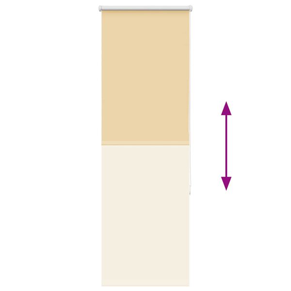 vidaXL Ρολέρ Μπλακάουτ Μπεζ 40x130 cm Πλάτος υφάσματος 35,7 cm
