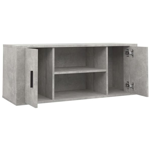 vidaXL Έπιπλο Τηλεόρασης Γκρι Σκυρ. 100x35x40 εκ. Επεξ. Ξύλο