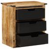 vidaXL Συρταριέρα με 3 Συρτάρια 55x35x60 εκ. από Μασίφ Ξύλο Μάνγκο