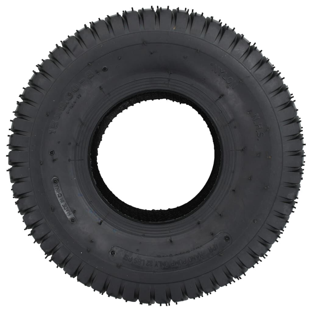 vidaXL Λάστιχα & Σαμπρέλες για Καρότσι 4 τεμ. 15x6.00-6 4PR Καουτσούκ