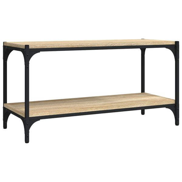vidaXL Έπιπλο Τηλεόρασης Sonoma Δρυς 80x33x41 εκ. Επεξ. Ξύλο & Ατσάλι
