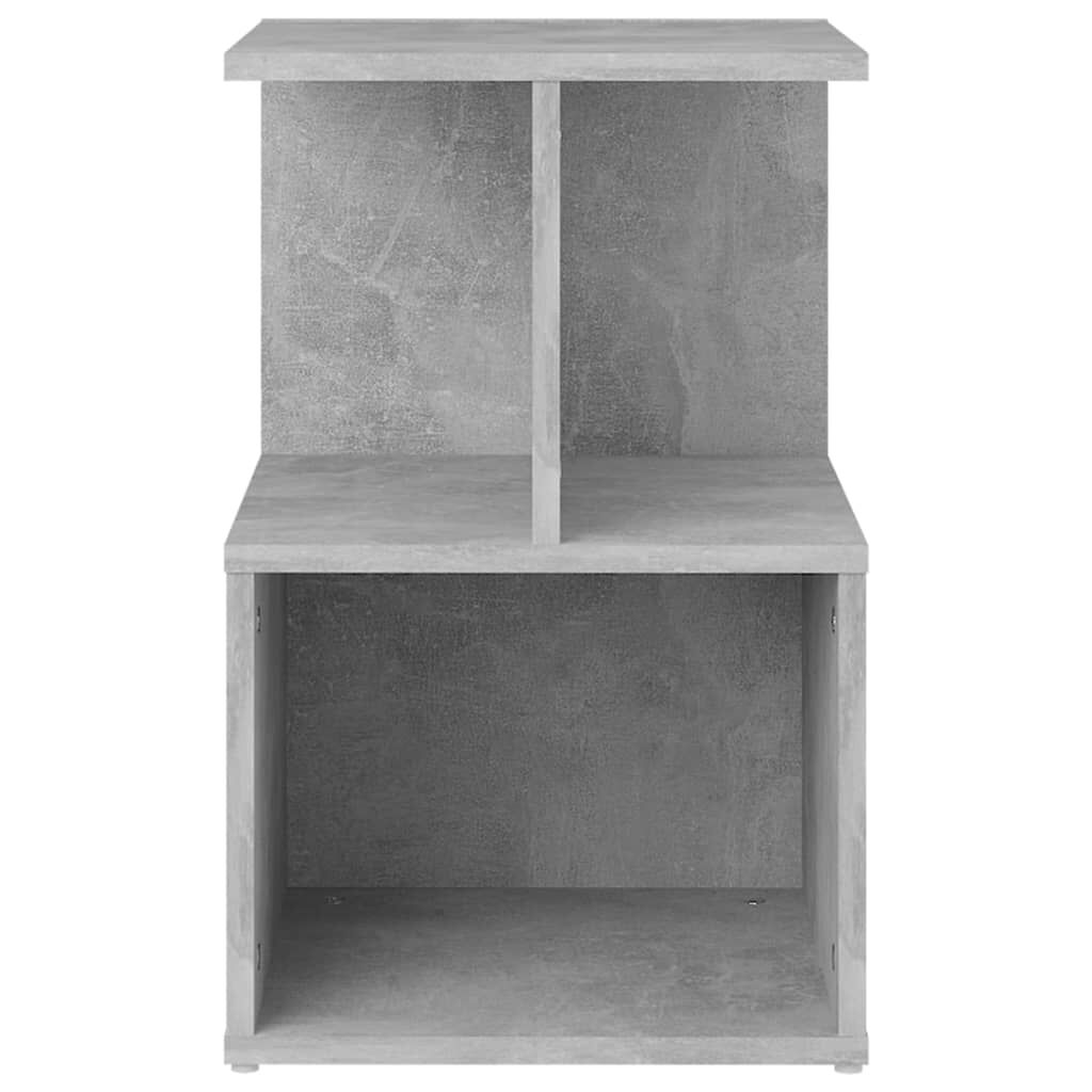 vidaXL Κομοδίνα 2 τεμ. Γκρι Σκυροδέματος 35x35x55 εκ. από Επεξ. Ξύλο