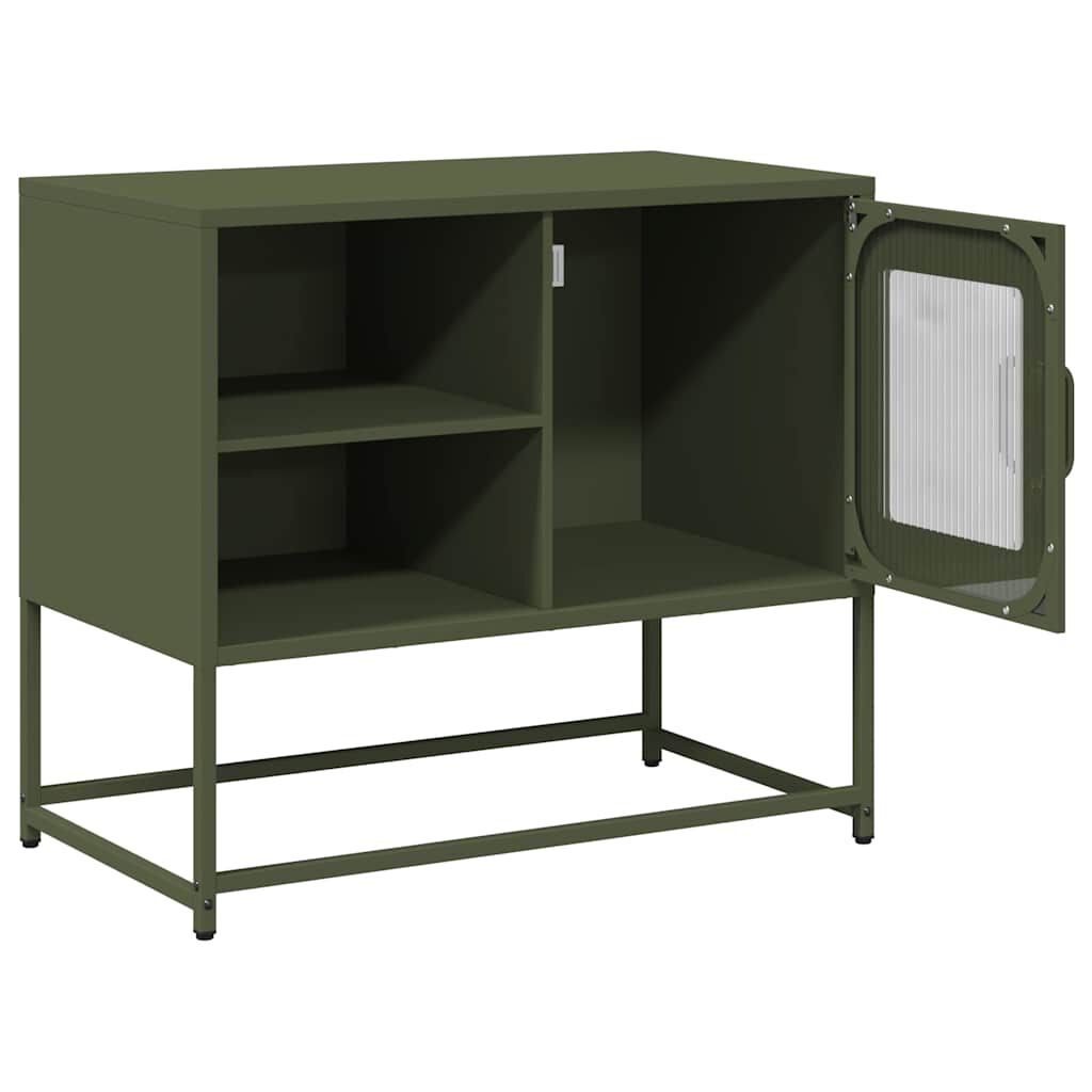 vidaXL Έπιπλο Τηλεόρασης Πράσινο Λαδί 68,5x39x60,5 εκ. από Ατσάλι