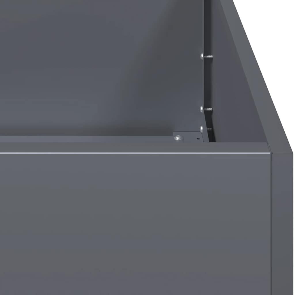vidaXL Ζαρντινιέρα Ανθρακί 40x80x40 εκ. από Χάλυβα Ψυχρής Έλασης