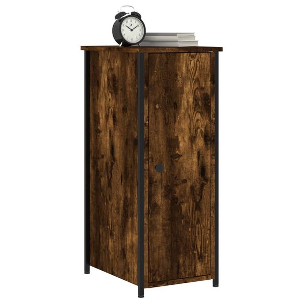 vidaXL Κομοδίνο Καπνιστή Δρυς 32 x 42 x 80 εκ. από Επεξεργασμένο Ξύλο