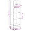 vidaXL Βιβλιοθήκη Καφέ Δρυς 40x35x139 εκ. από Επεξεργασμένο Ξύλο